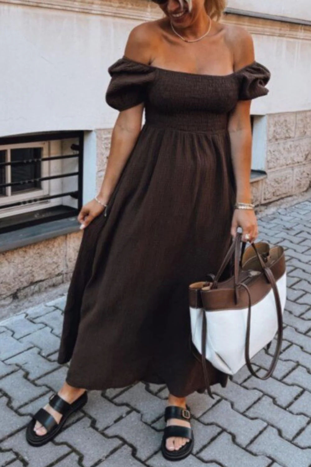 Elinor Smock Dress | Chocolate | Kjole fra French Laundry - Image 3