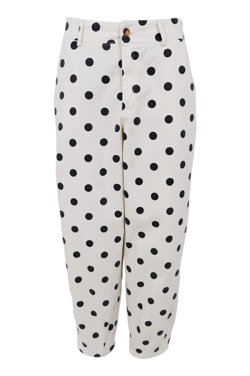 Ellie Barrel Pant | White Dot | Bukser fra Black Colour - Image 2