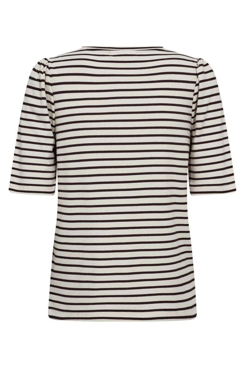 Eloisel Tee 206411 | Moonbeam W. Coffee Bean | T-Shirt fra Freequent - Image 4