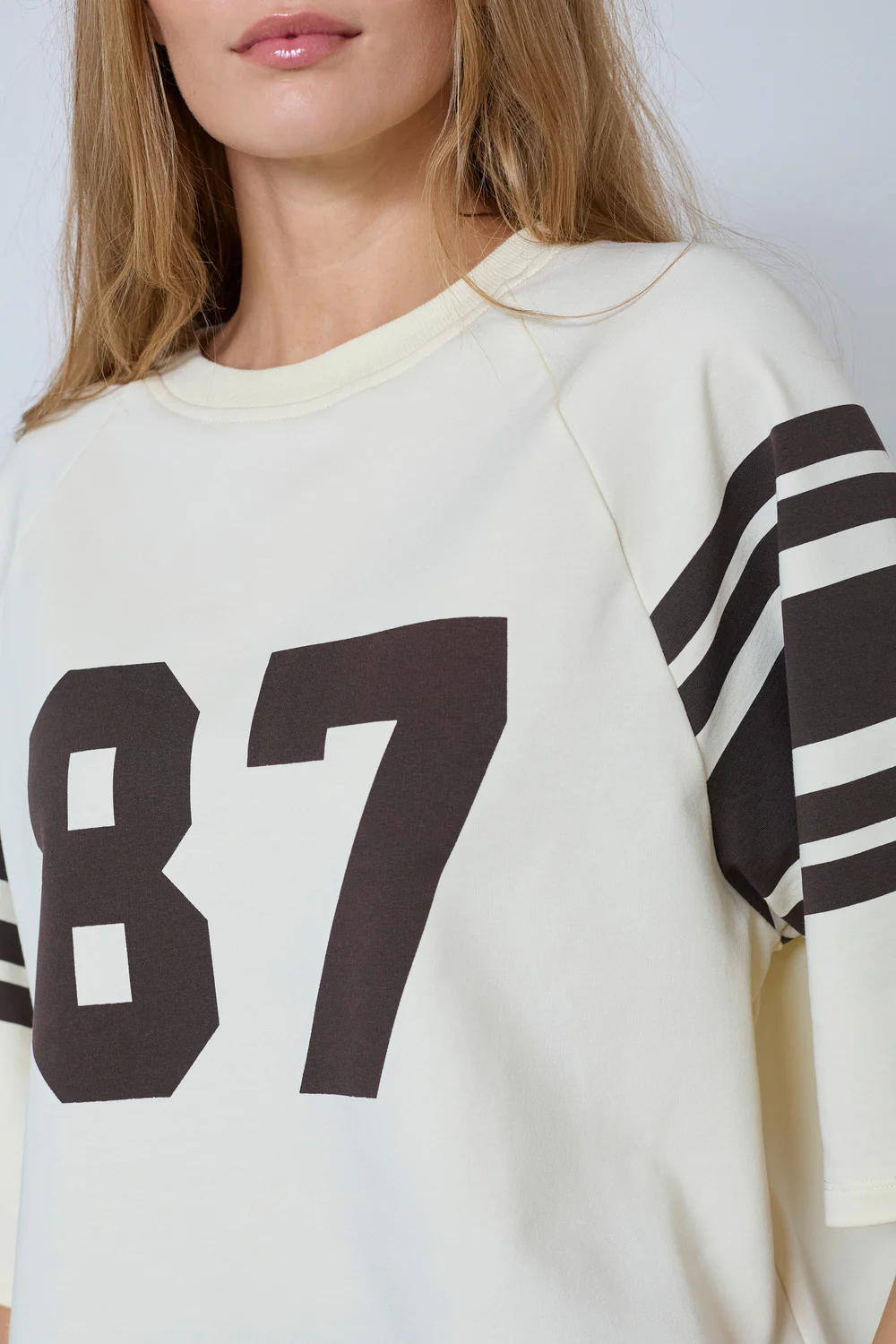 Ely 87 Tee Sweat 47012 | Bone/Brown | T-Shirt fra Co'couture - Image 4