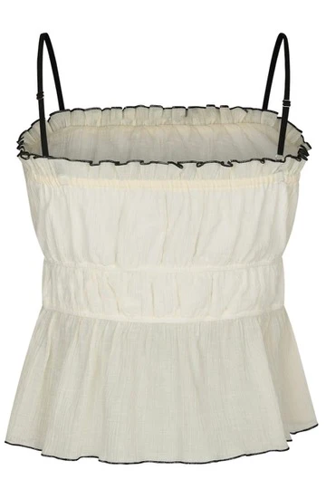 Emberly Crepe Top | Creme | Bluse fra Neo Noir - Image 9