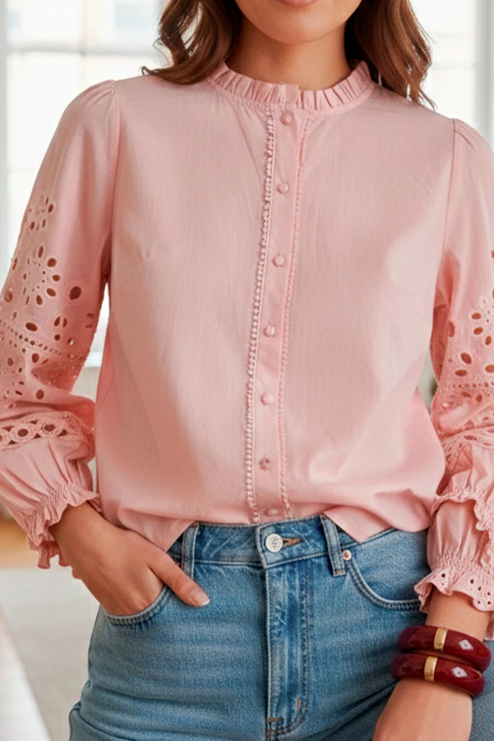 Joanie Shirt | Rose Shadow | Skjorte fra Avery - Image 3