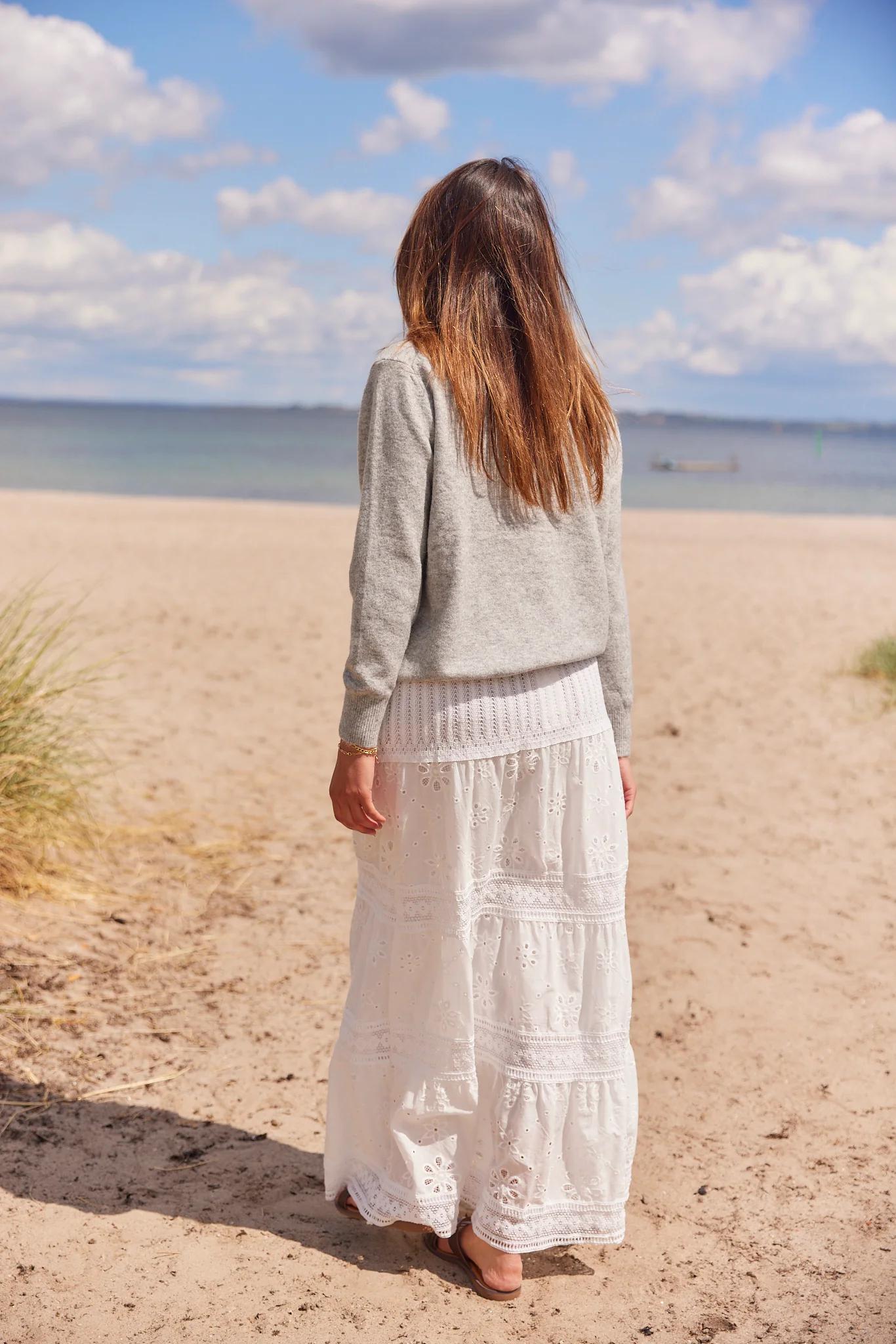 Embroidered Long Legends Skirt | White - Image 2