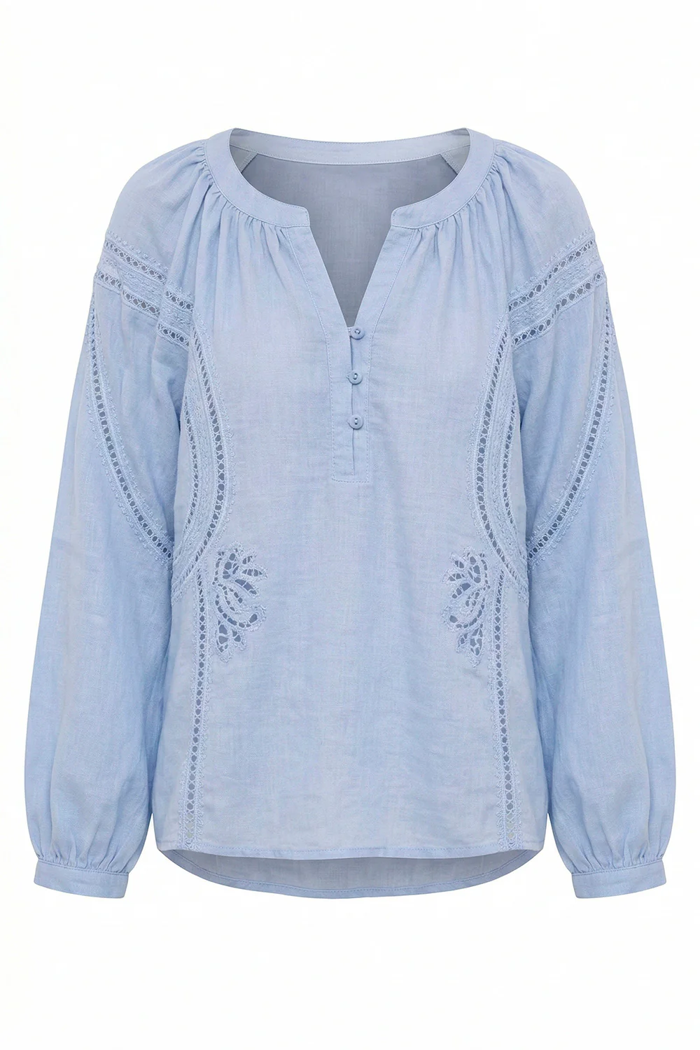 Embroidered Lumière shirt | Light Blue | Skjorte fra Atelier C - Image 2