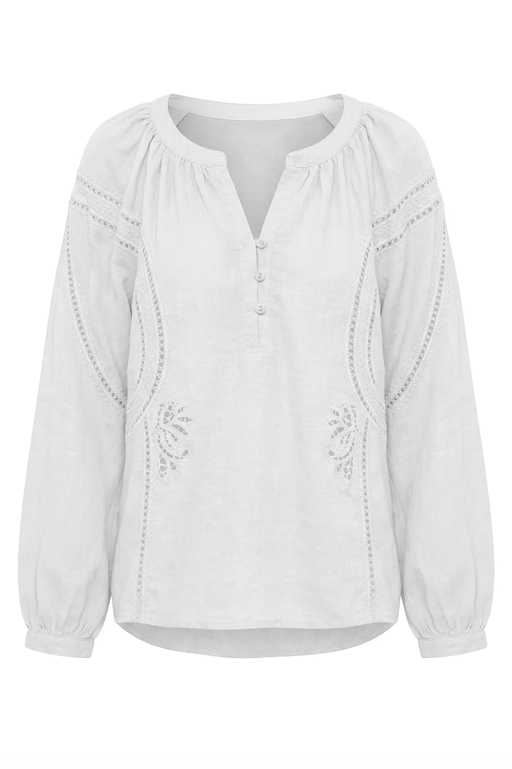 Embroidered Lumière shirt | White | Skjorte fra Atelier C - Image 3