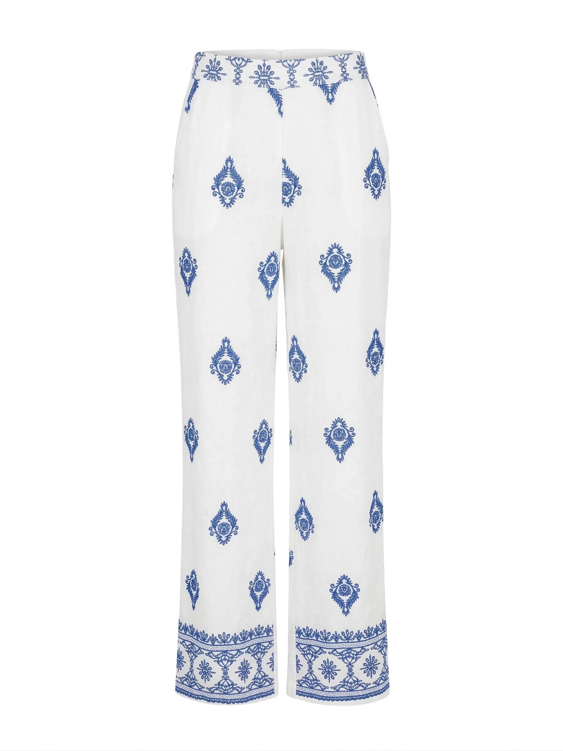 Embroidery Pants | White | Bukser fra Atelier C