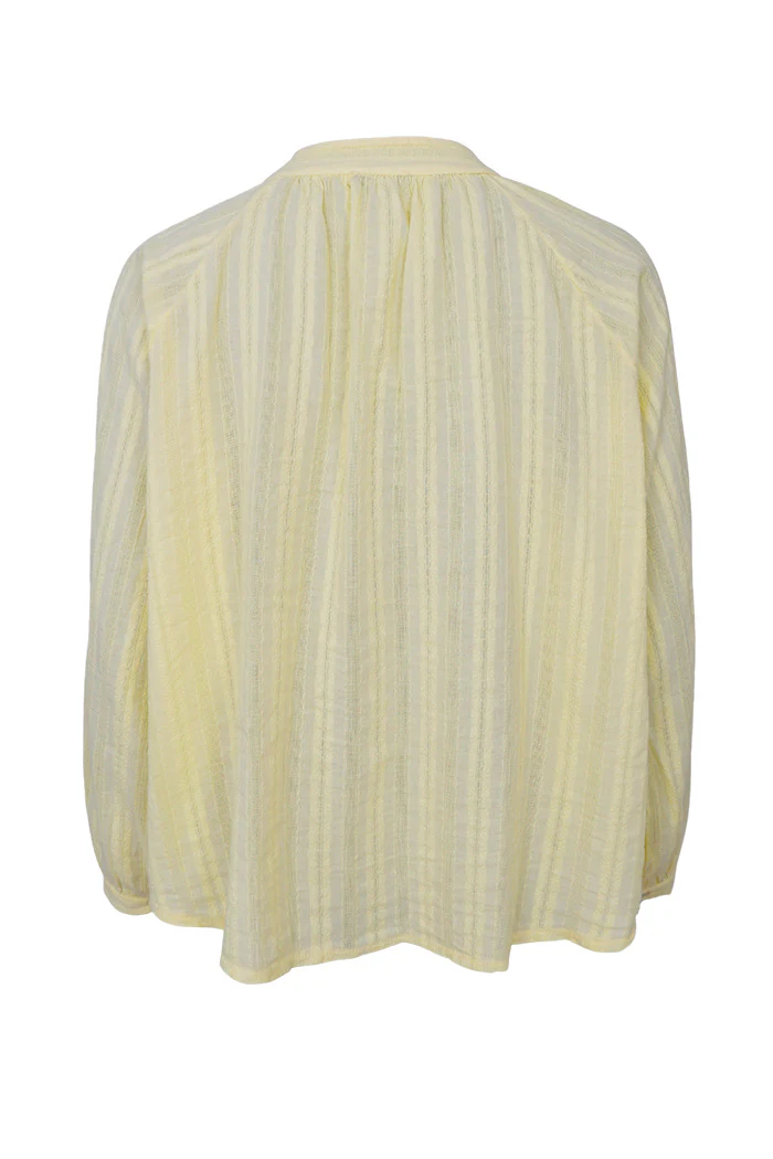 Emilia Shirt Blouse | Lt. Yellow | Bluse fra Black Colour - Image 4
