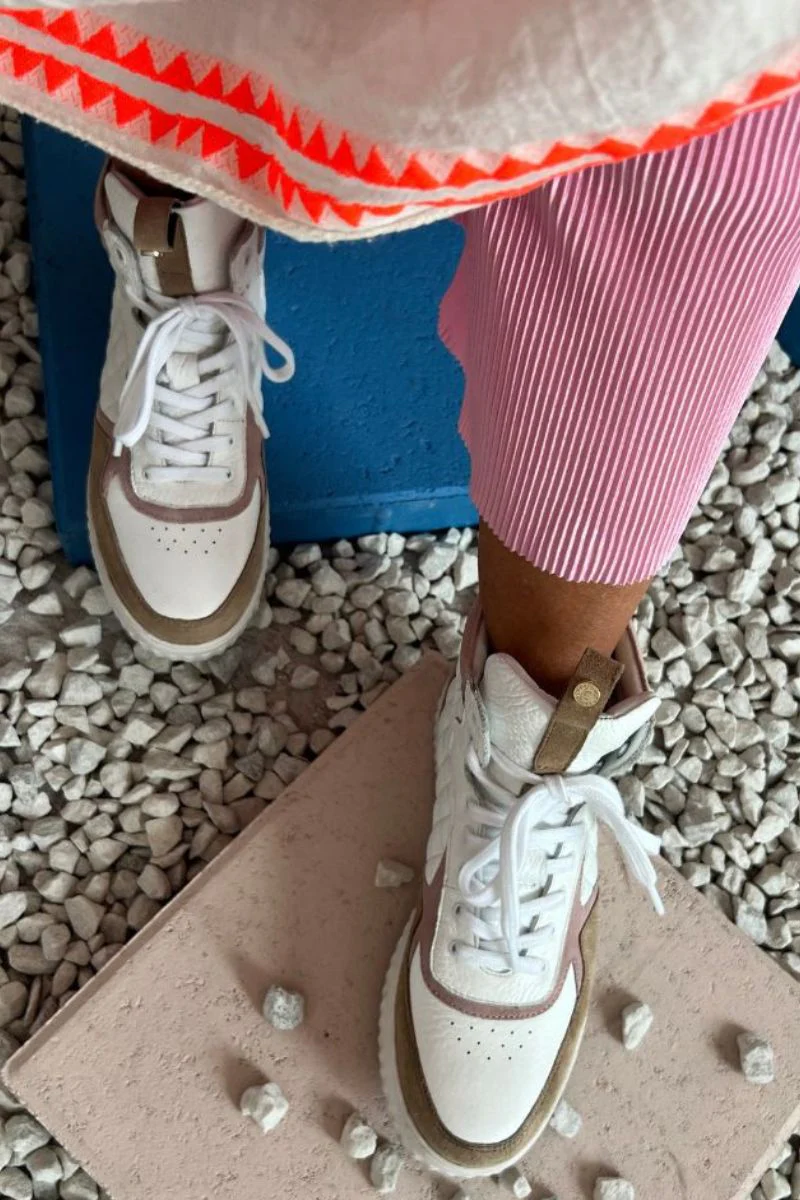 Emily Sneakers Boot | Whitetaupe | Sneakers fra Copenhagen Shoes - Image 3