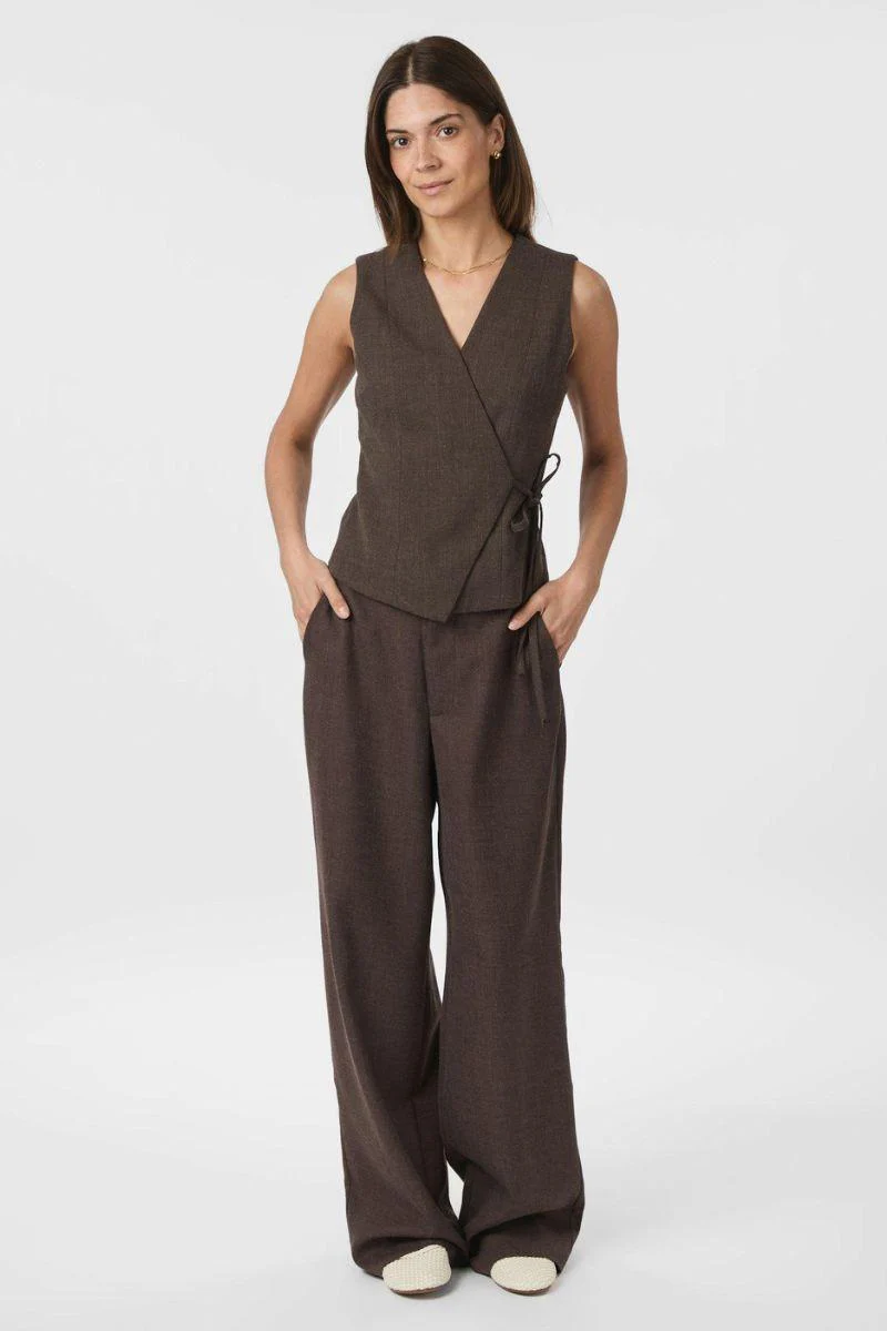 Emmett Melange Pants | Brown Melange | Bukser fra Neo Noir - Image 7