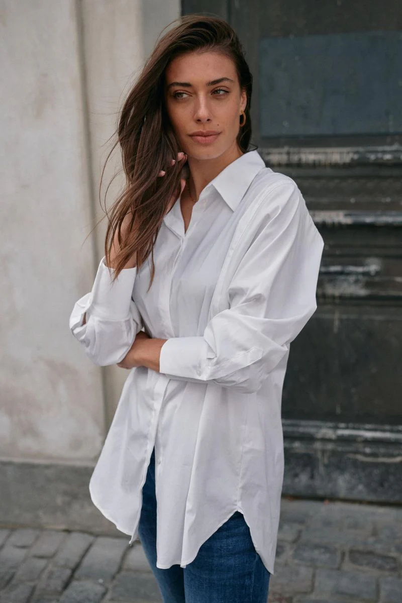 Enola Shirt | White | Skjorte fra Mos Mosh - Image 3