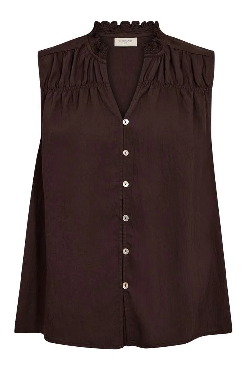 Esally Blouse 204376 | Coffee Bean | Bluse fra Freequent