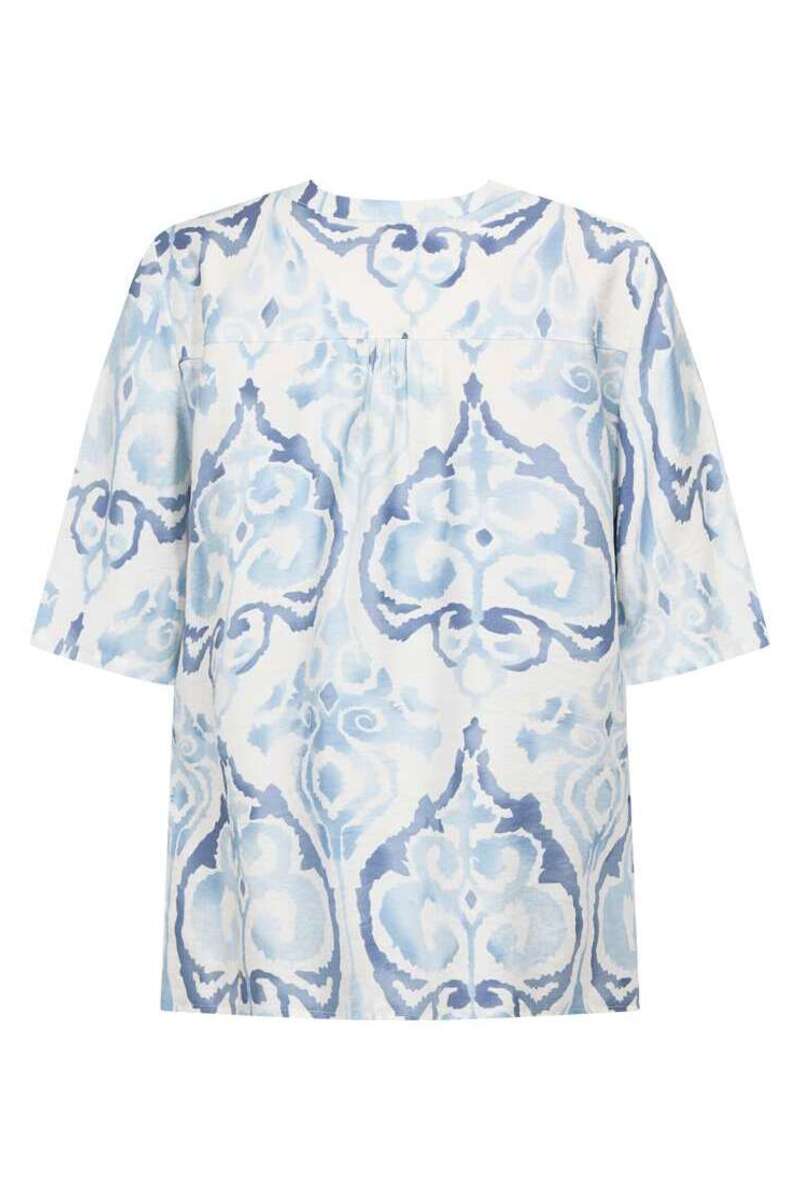 Esvespa Blouse 208177 | Chambray Blue W Star Off-White | Bluse fra Freequent - Image 2