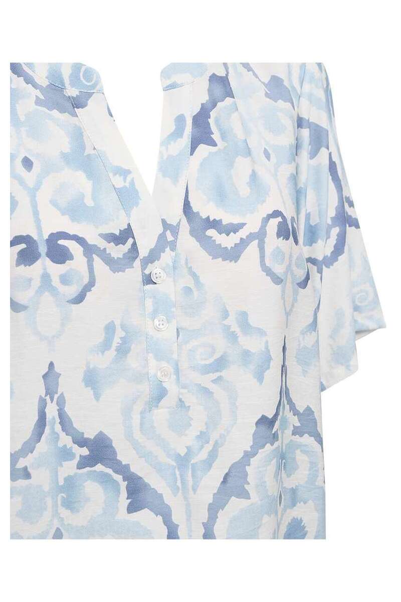 Esvespa Blouse 208177 | Chambray Blue W Star Off-White | Bluse fra Freequent - Image 3