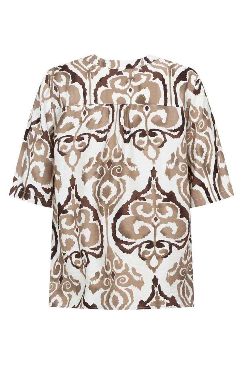 Esvespa Blouse 208177 | Desert Taupe W. Star Off-White | Bluse fra Freequent - Image 2
