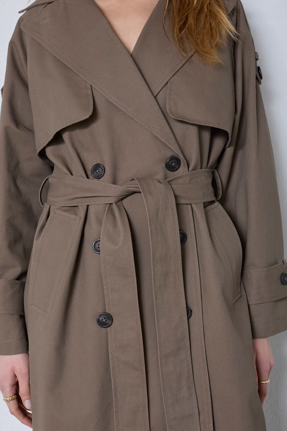 Ethan Trench Coat 40016 | Walnut | Jakke fra Co'couture - Image 8