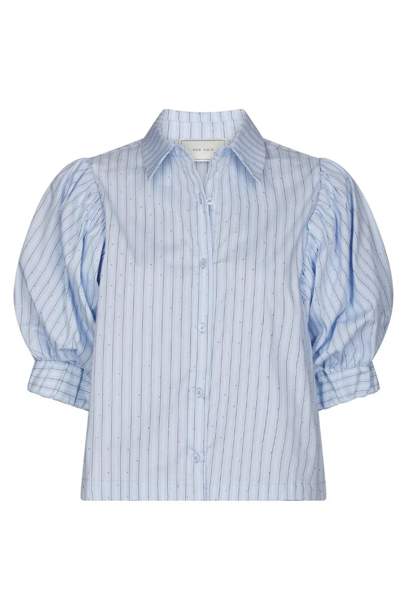 Etta Stripe Stone Shirt | Light Blue | Bluse fra Neo Noir