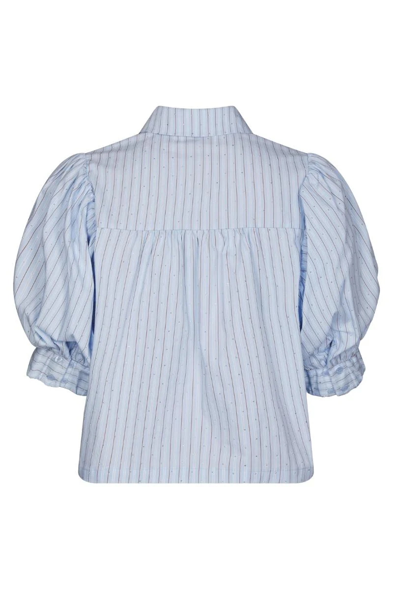 Etta Stripe Stone Shirt | Light Blue | Bluse fra Neo Noir - Image 3