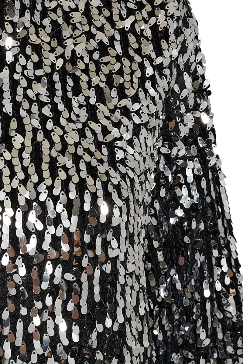 Eve Dress 205227 | Silver W. Black | Kjole fra Freequent - Image 4