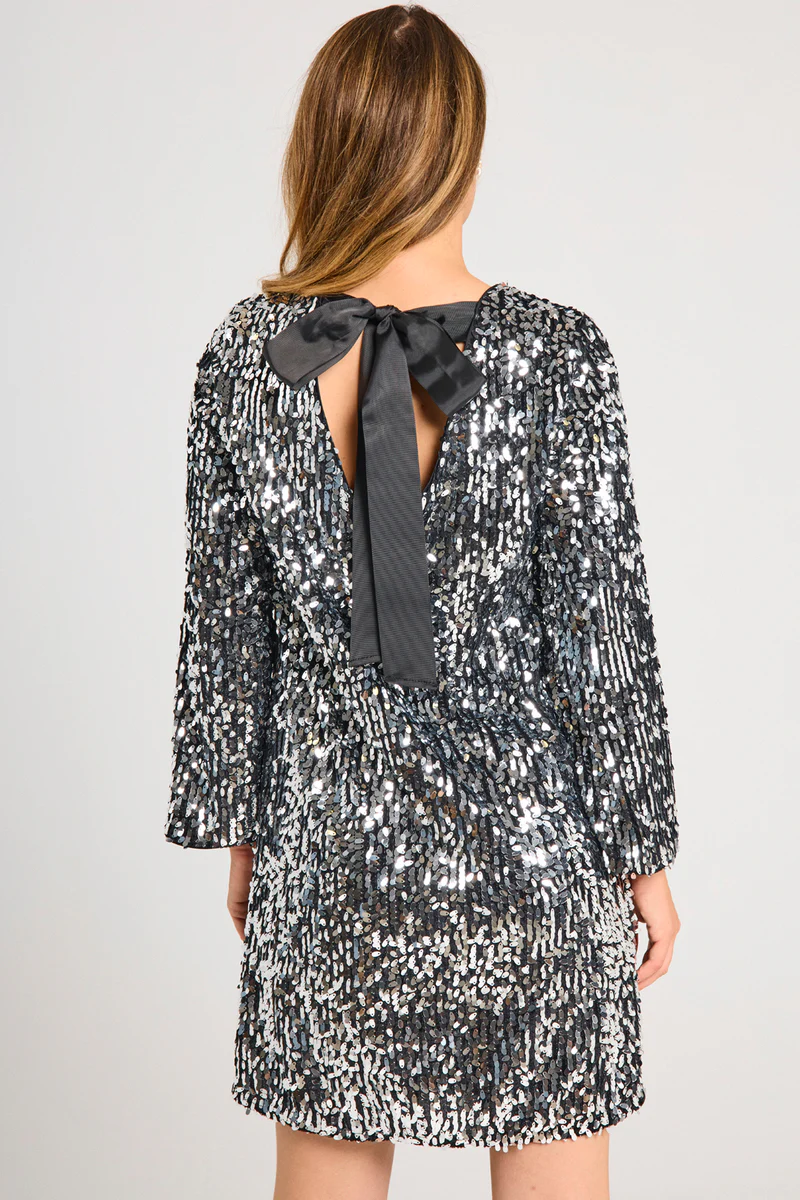 Eve Dress 205227 | Silver W. Black | Kjole fra Freequent - Image 7