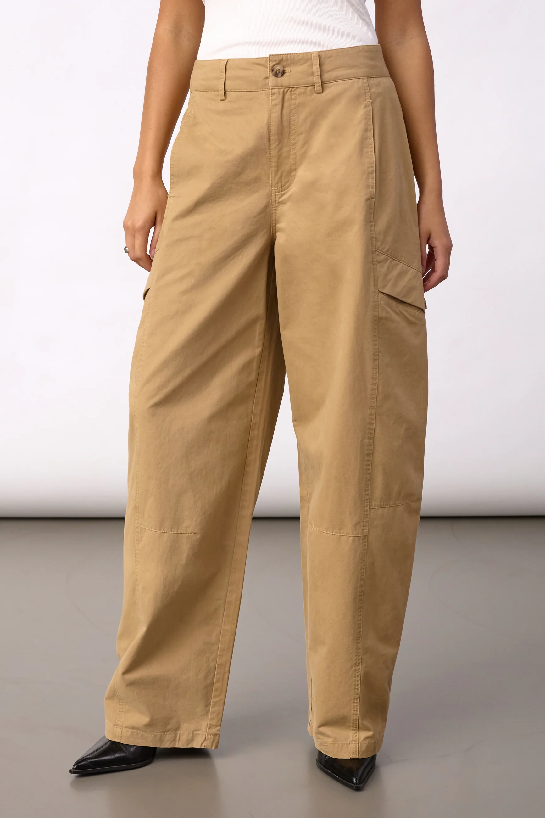 Evelyncc Barrel Pant | Sand | Bukser fra Co'couture - Image 4