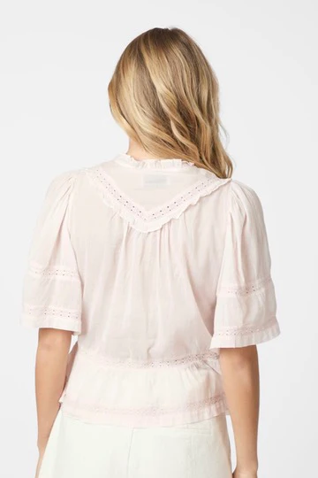 Evienne S Voile Top | Light Pink | Bluse fra Neo Noir - Image 7