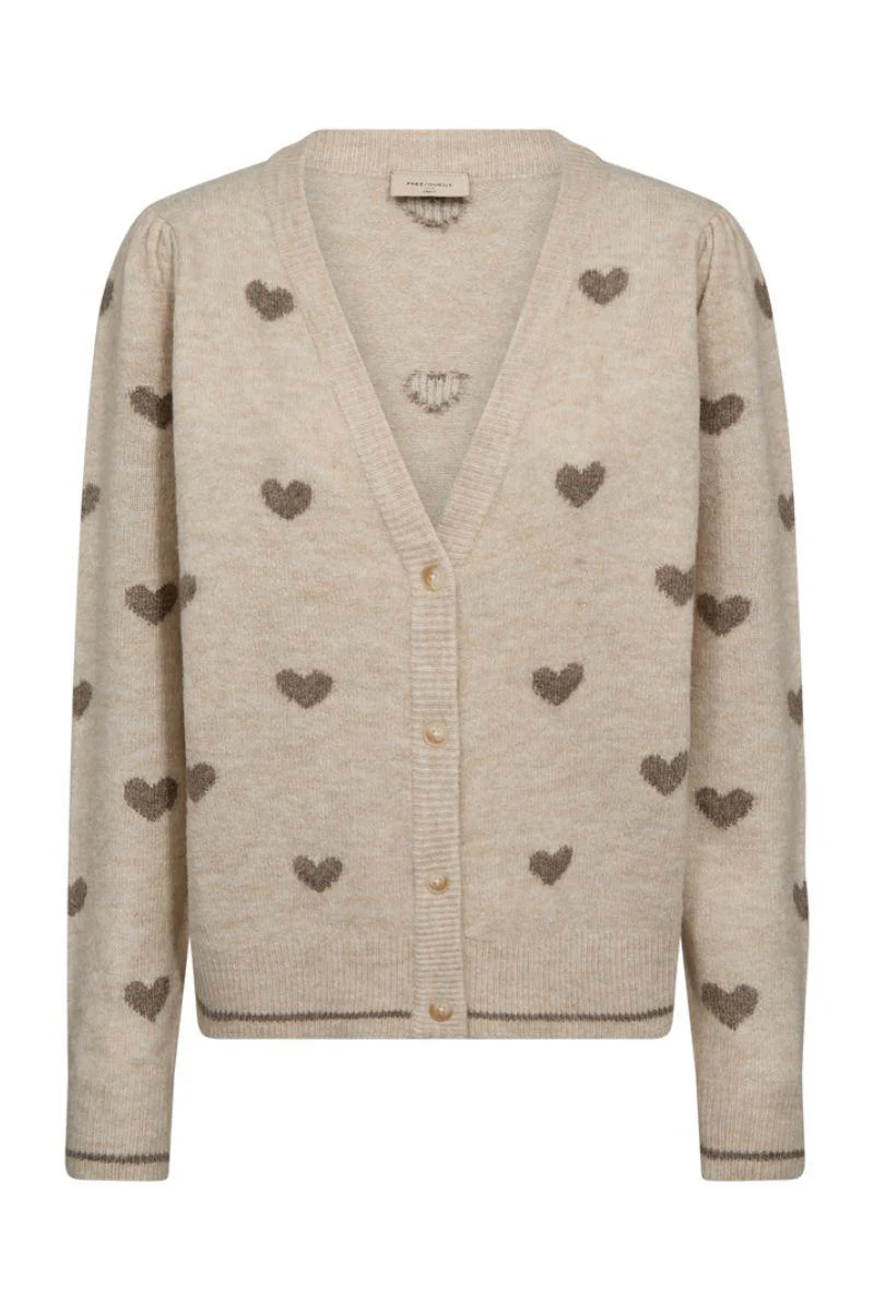 Faith Cardigan 206654 | Moonbeam Mel W Desert T Mel | Cardigan fra Freequent - Image 2