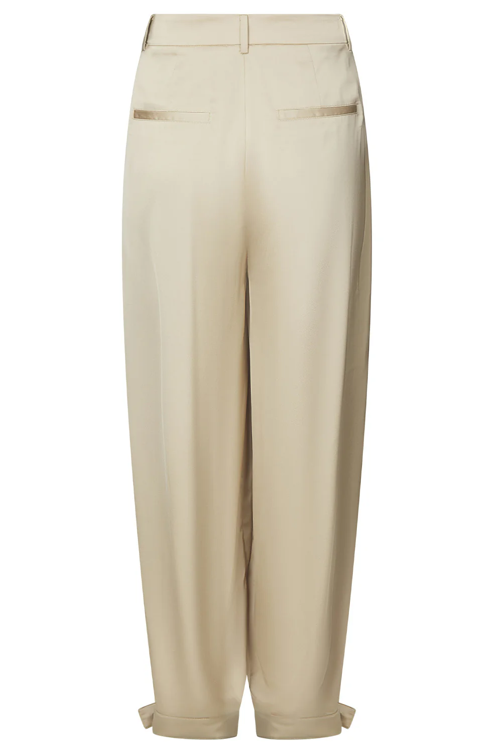 Fayla Drapy Satin Balloon Pants | Dark Sand | Pants fra Neo Noir - Image 5