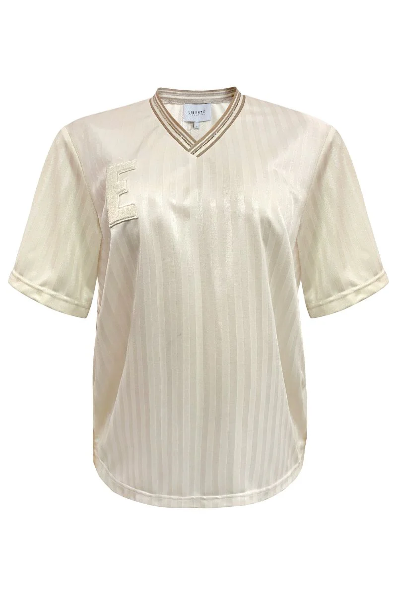 Felia Ss Tshirt | Creme Simili | Bluse fra Liberté - Image 2