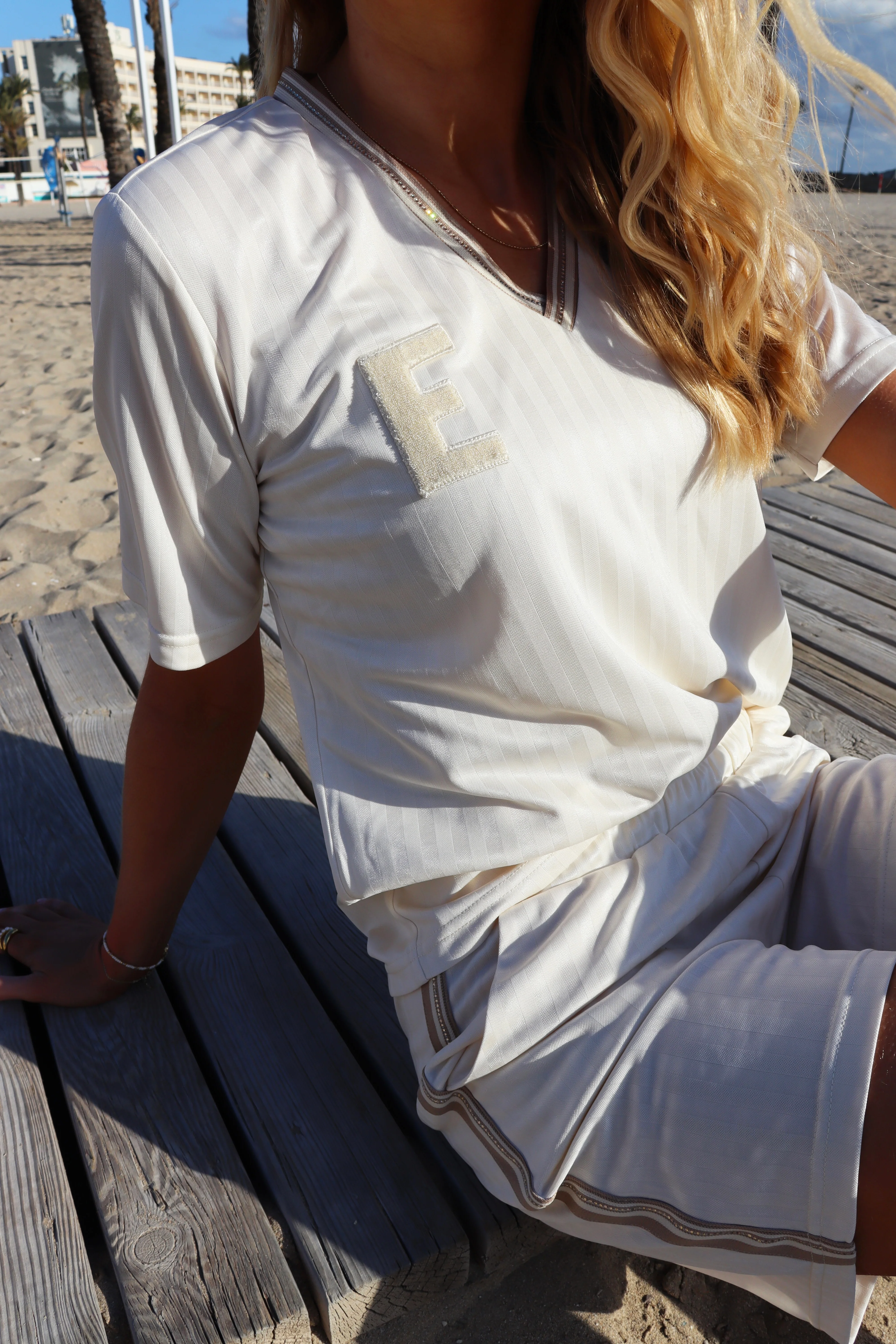 Felia Ss Tshirt | Creme Simili | Bluse fra Liberté - Image 3