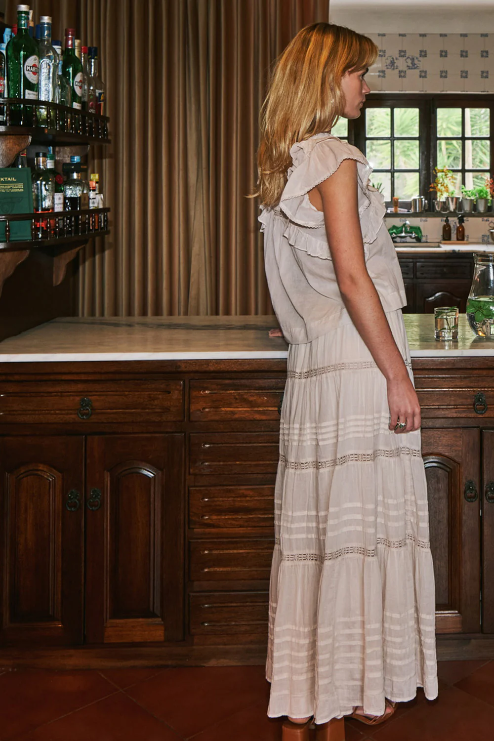 Felicia S Voile Skirt 161872 | Ivory | Nederdel fra Neo Noir - Image 3