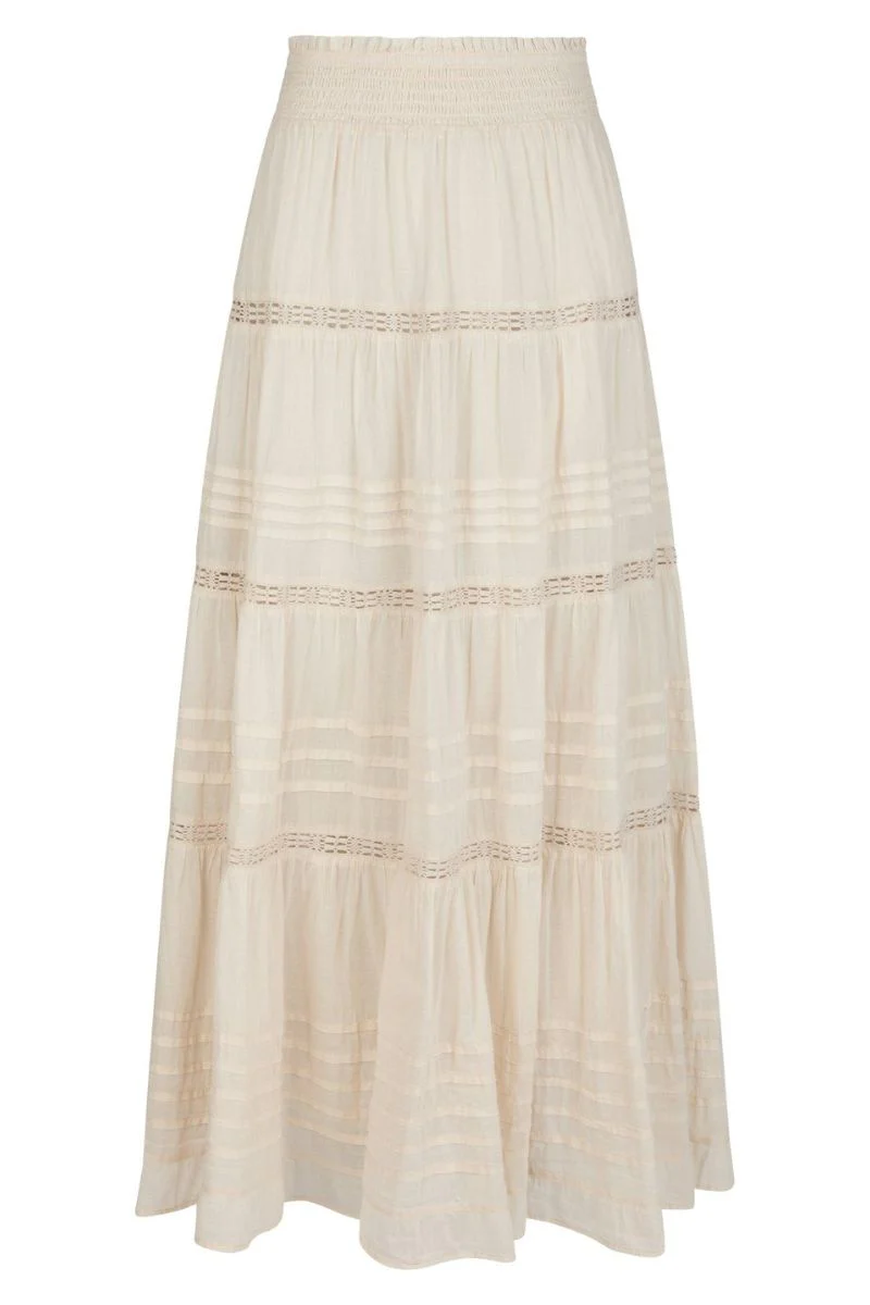 Felicia S Voile Skirt 161872 | Ivory | Nederdel fra Neo Noir - Image 7