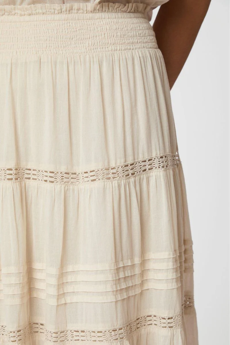 Felicia S Voile Skirt 161872 | Ivory | Nederdel fra Neo Noir - Image 9
