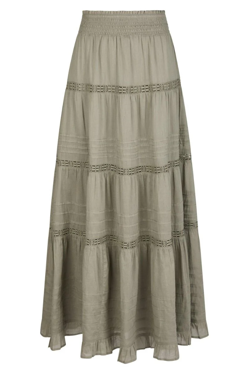Felicia S Voile Skirt | Smoke Green | Nederdel fra Neo Noir