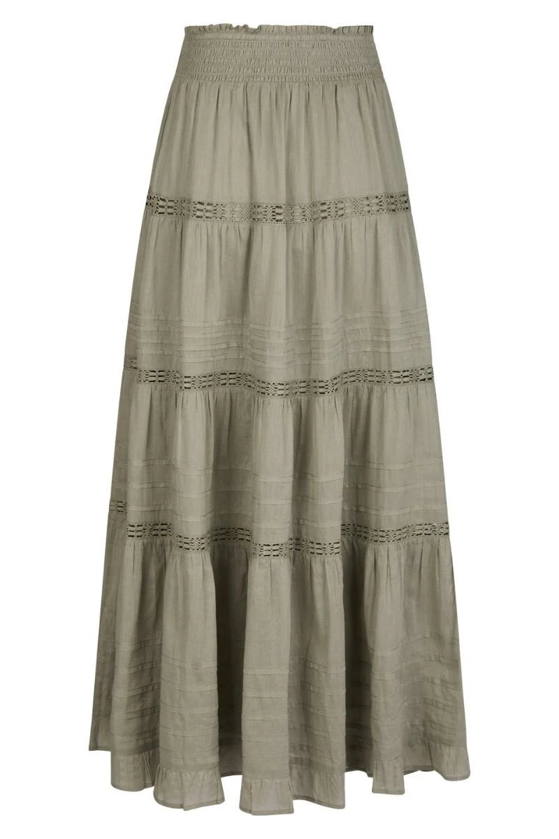 Felicia S Voile Skirt | Smoke Green | Nederdel fra Neo Noir - Image 4