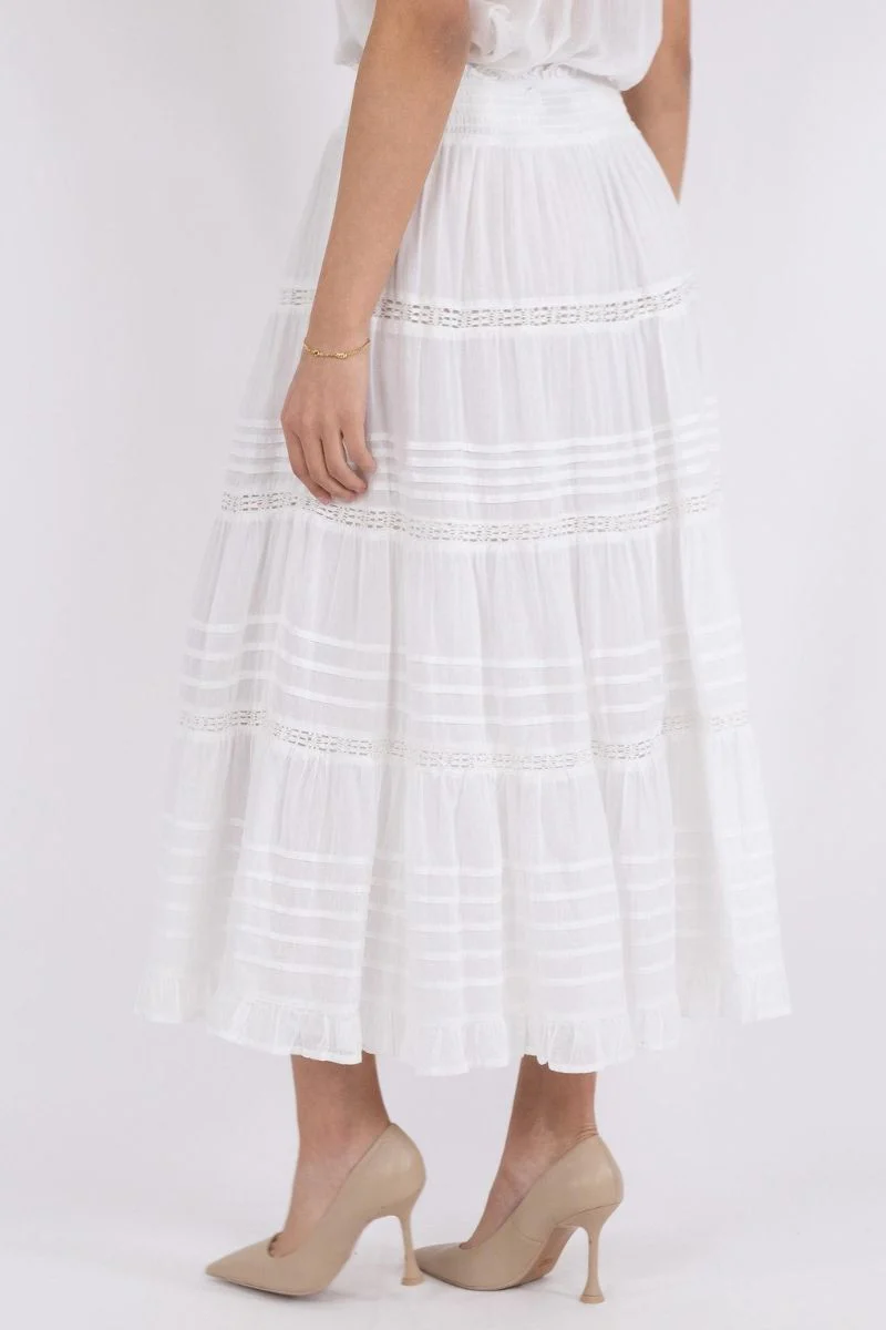 Felicia S Voile Skirt 161872 | White | Nederdel fra Neo Noir - Image 7