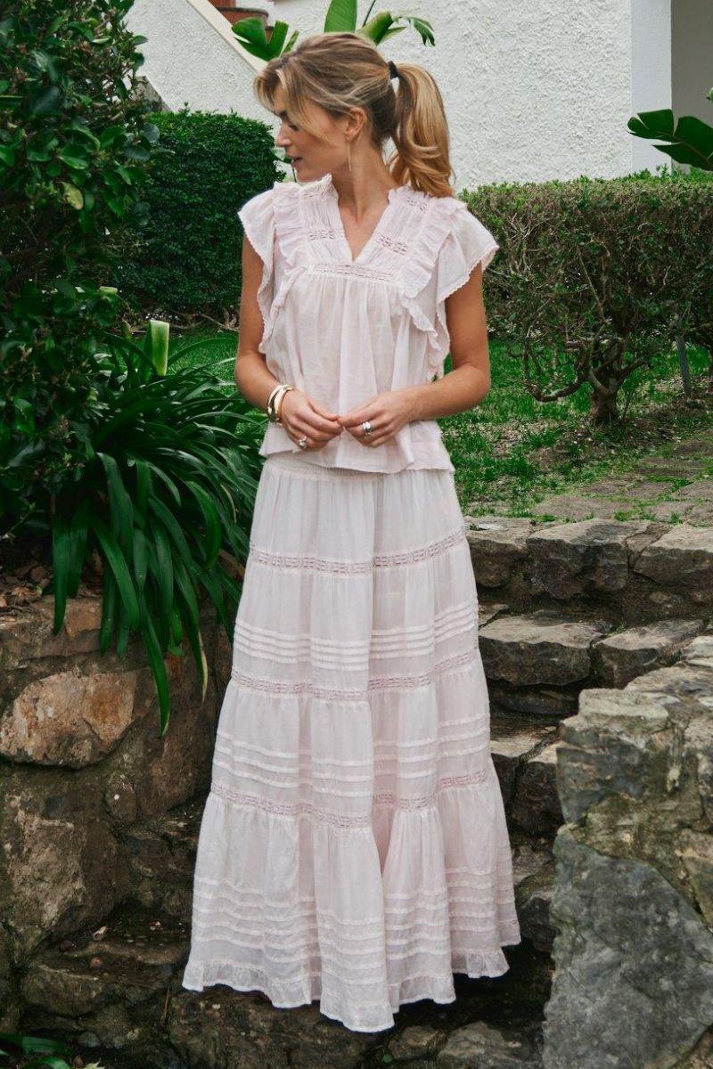 Felicia S Voile Skirt | Light Pink | Nederdel fra Neo Noir - Image 3