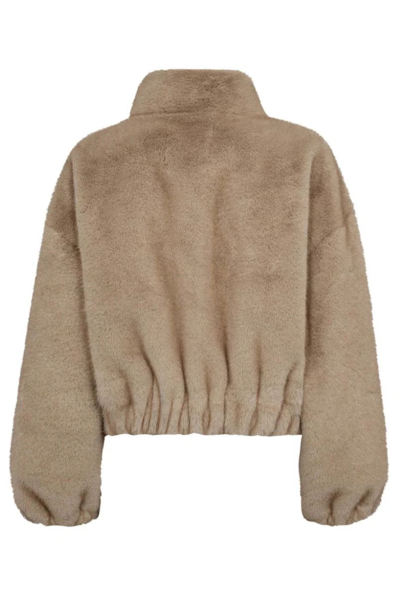 Fera Faux Fur Jacket 30361 | Creme | Jakke fra Co'couture - Image 4
