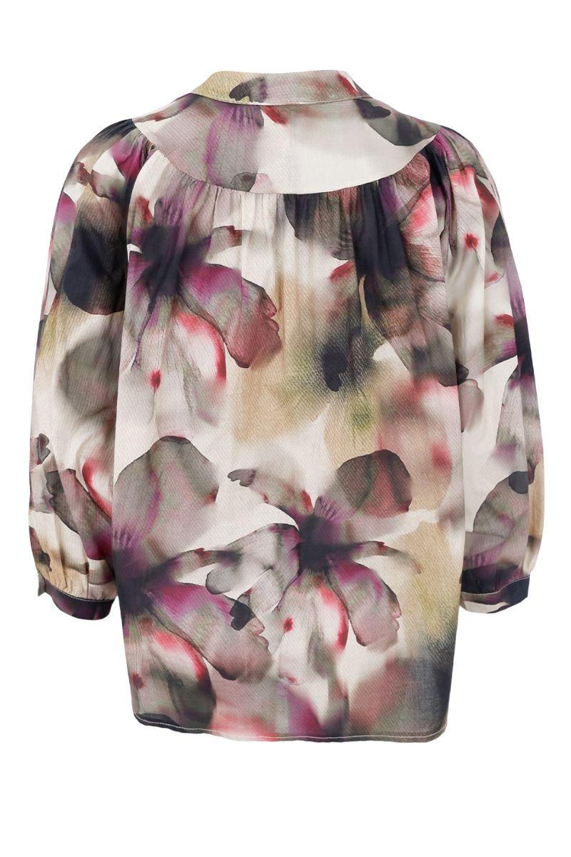 Filora Blouse | Plum Flower | Bluse fra Black Colour - Image 4