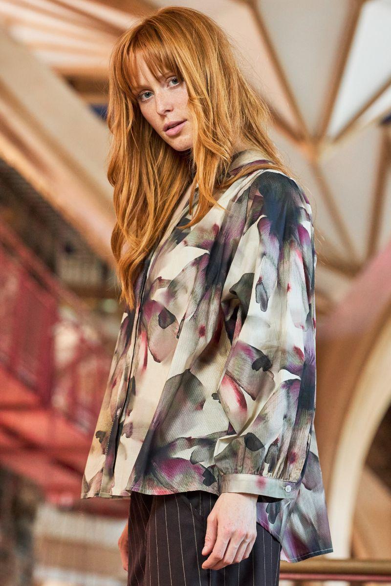 Filora Blouse | Plum Flower | Bluse fra Black Colour - Image 5
