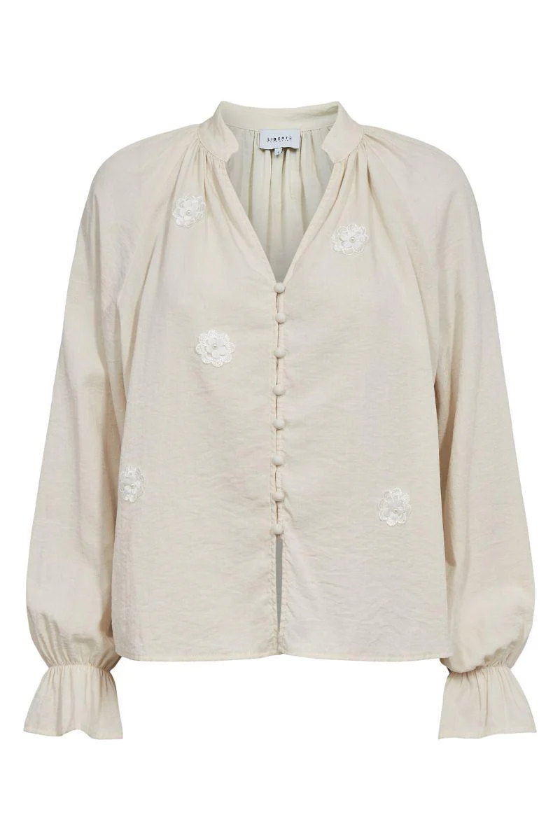 Fine Ls Blouse | Creme | Bluse fra Liberté - Image 2