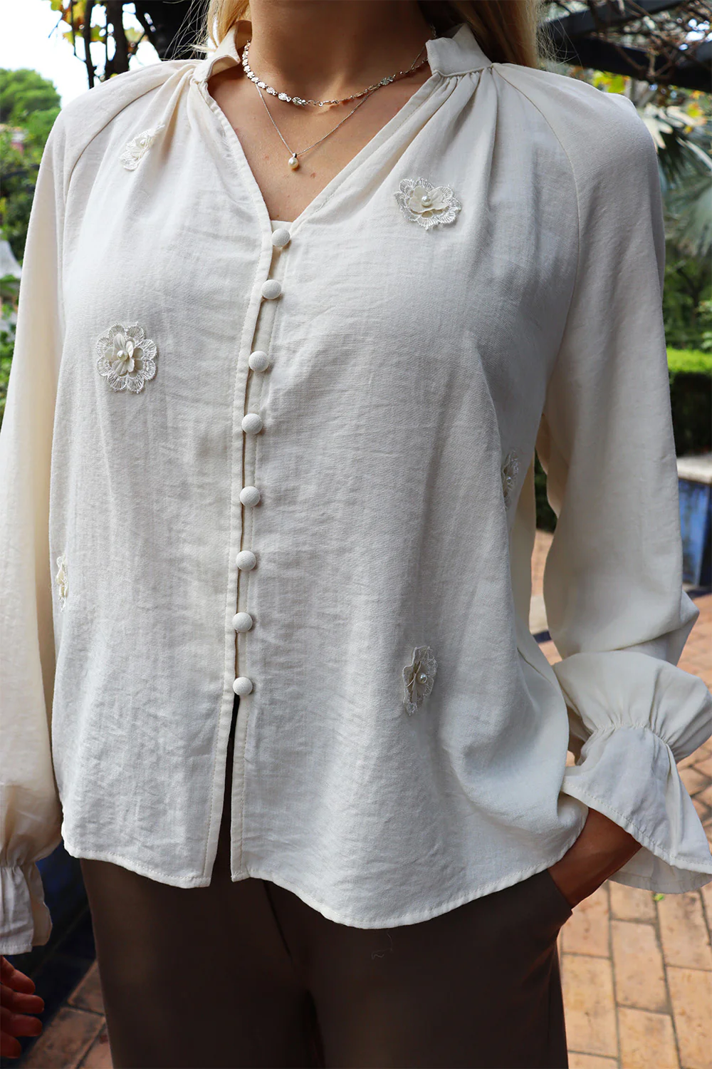 Fine Ls Blouse | Creme | Bluse fra Liberté - Image 3