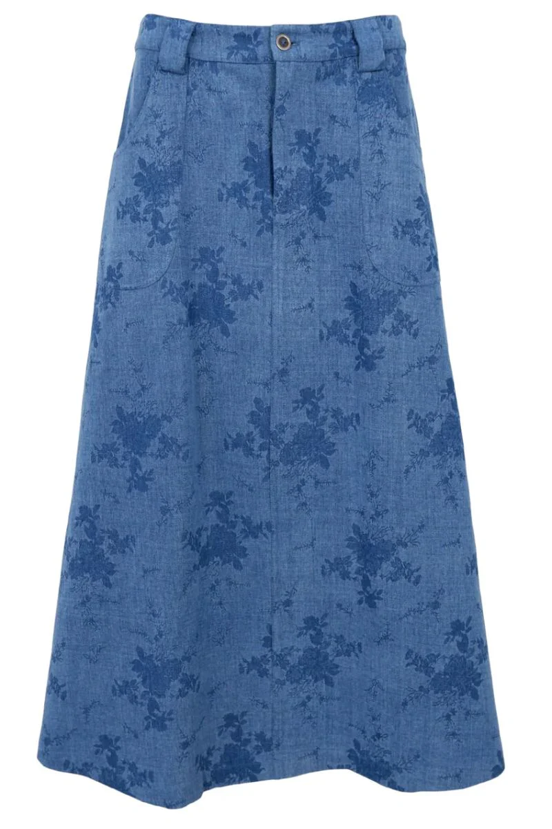 Fiola A-Skirt | Denim Blue | Nederdel fra Black Colour - Image 2