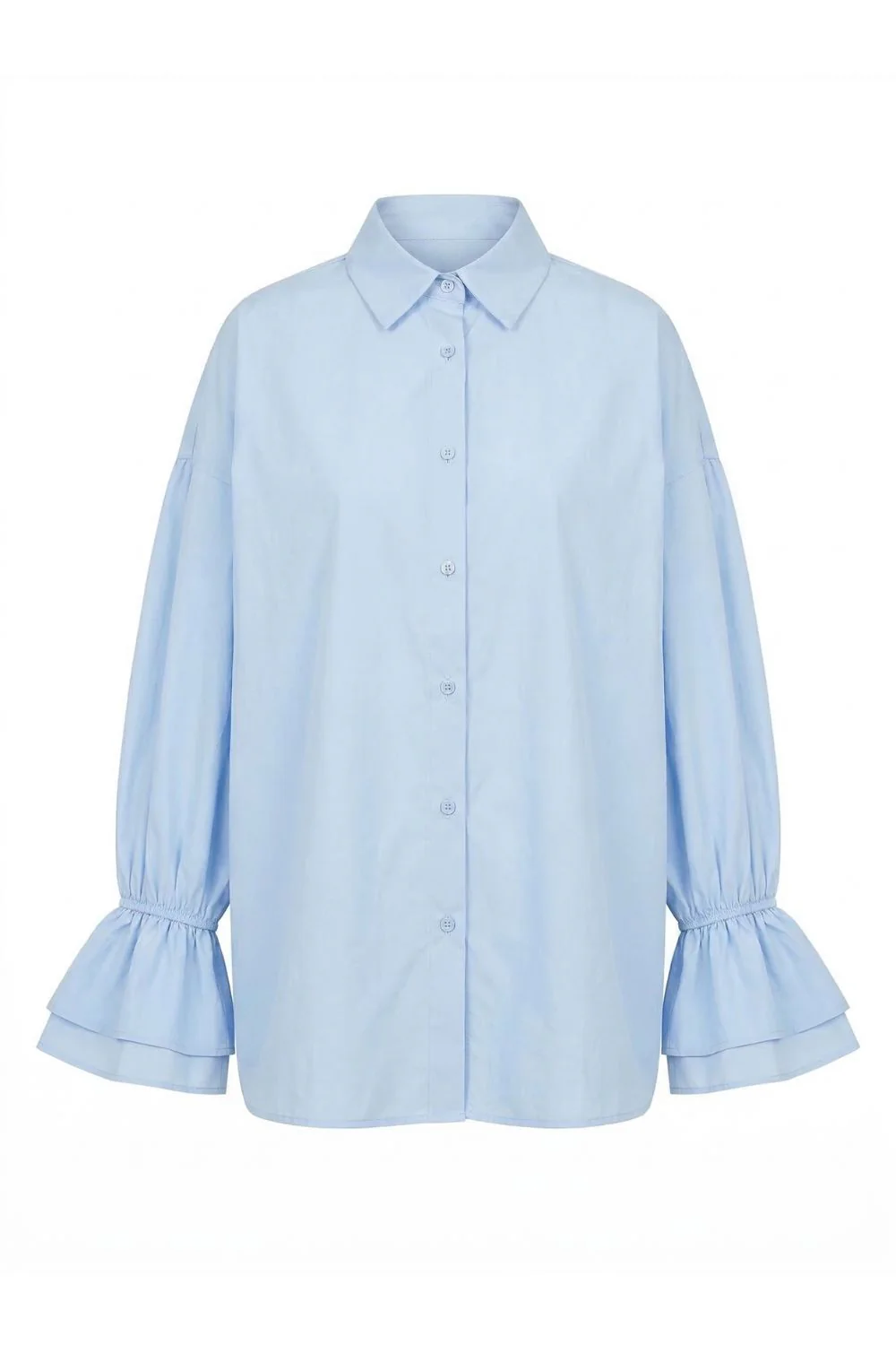 Fiona Floral Sleeve Shirt | Sky Blue | Skjorte fra Avery - Image 2