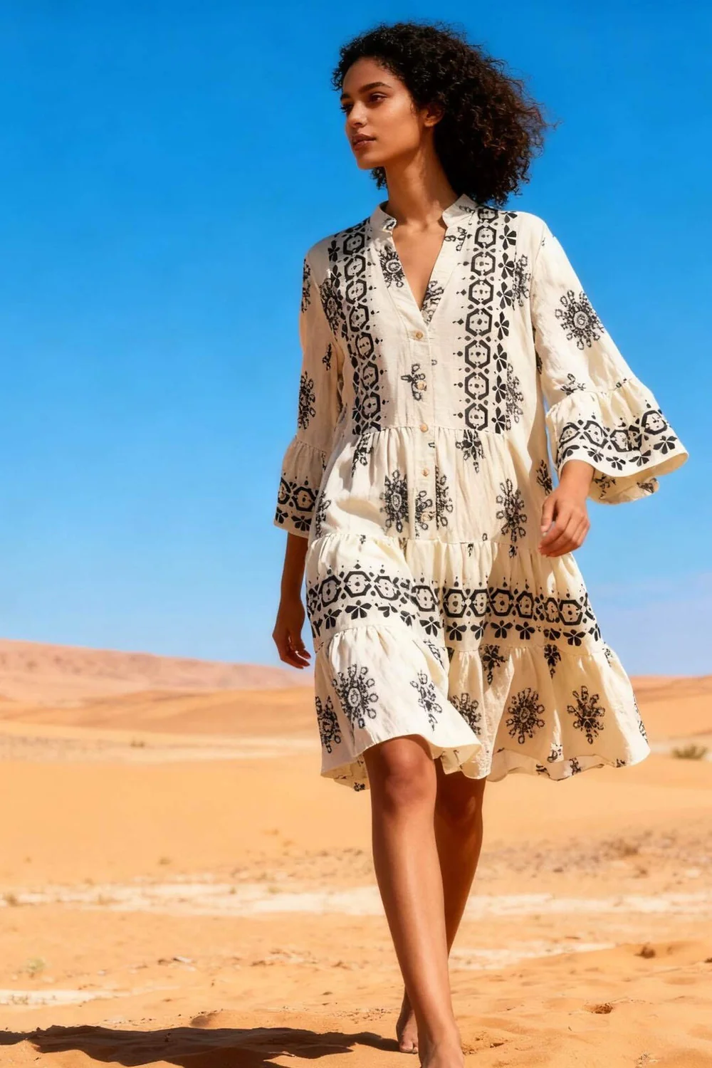 Fiona Flowy Dress | White