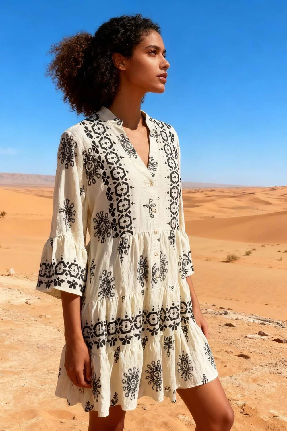 Fiona Flowy Dress | White - Image 2