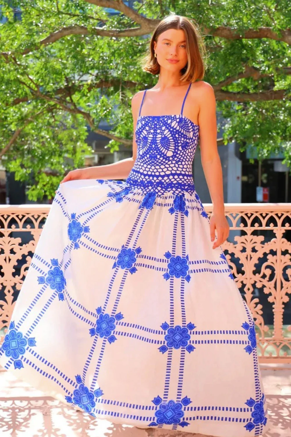 Firenze Cobolt Dress | Blue | Kjole fra Atelier C - Image 6