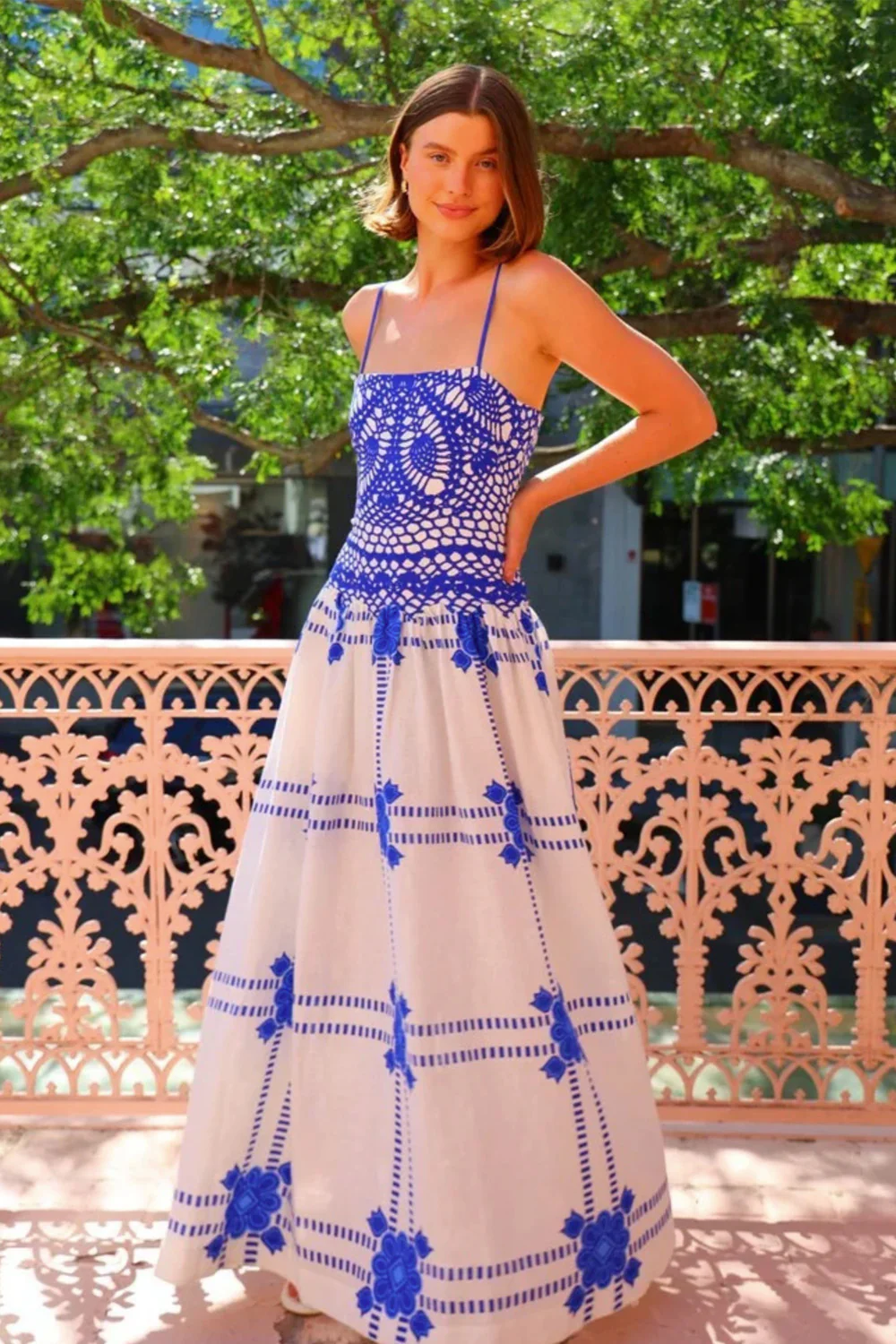 Firenze Cobolt Dress | Blue | Kjole fra Atelier C - Image 7