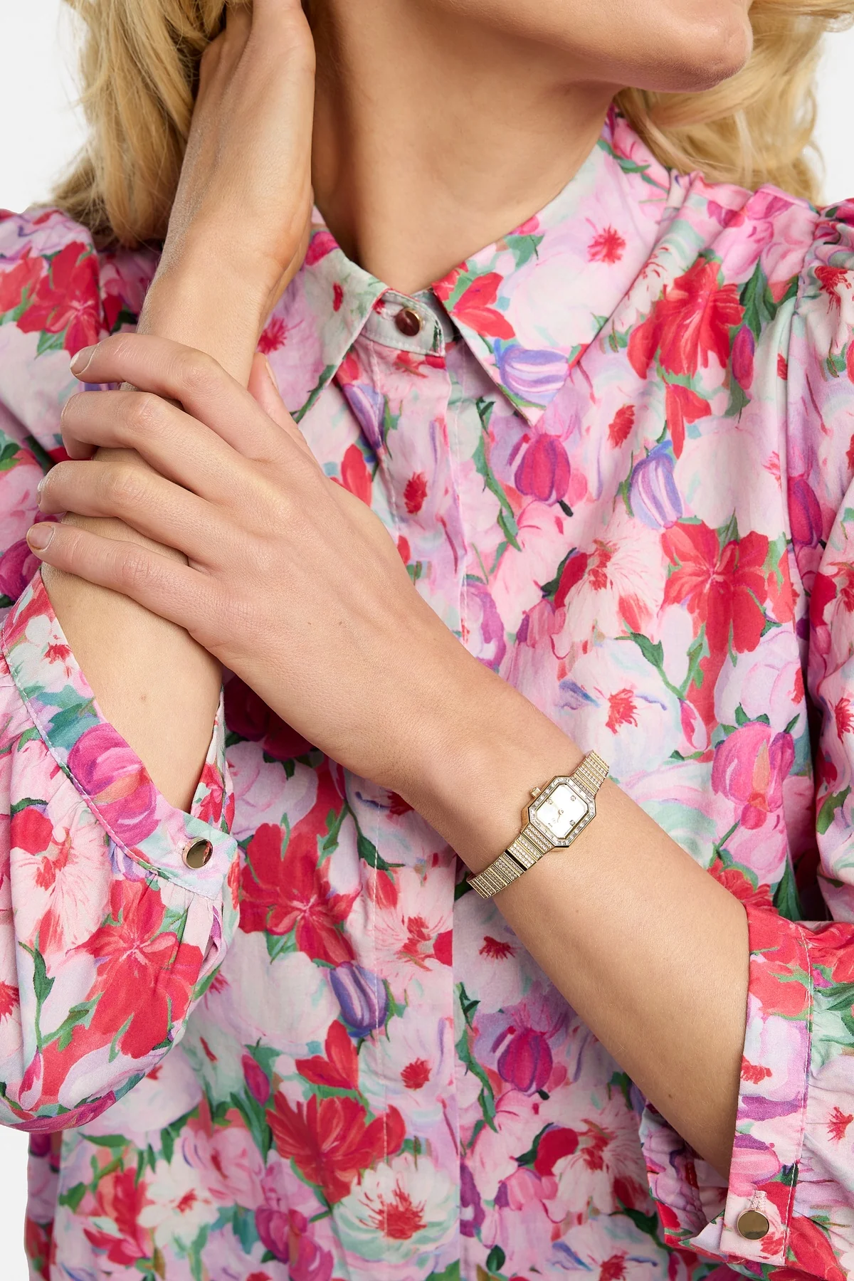 Flora Blouse | Painted Pink Flower | Bluse fra Liberté - Image 2