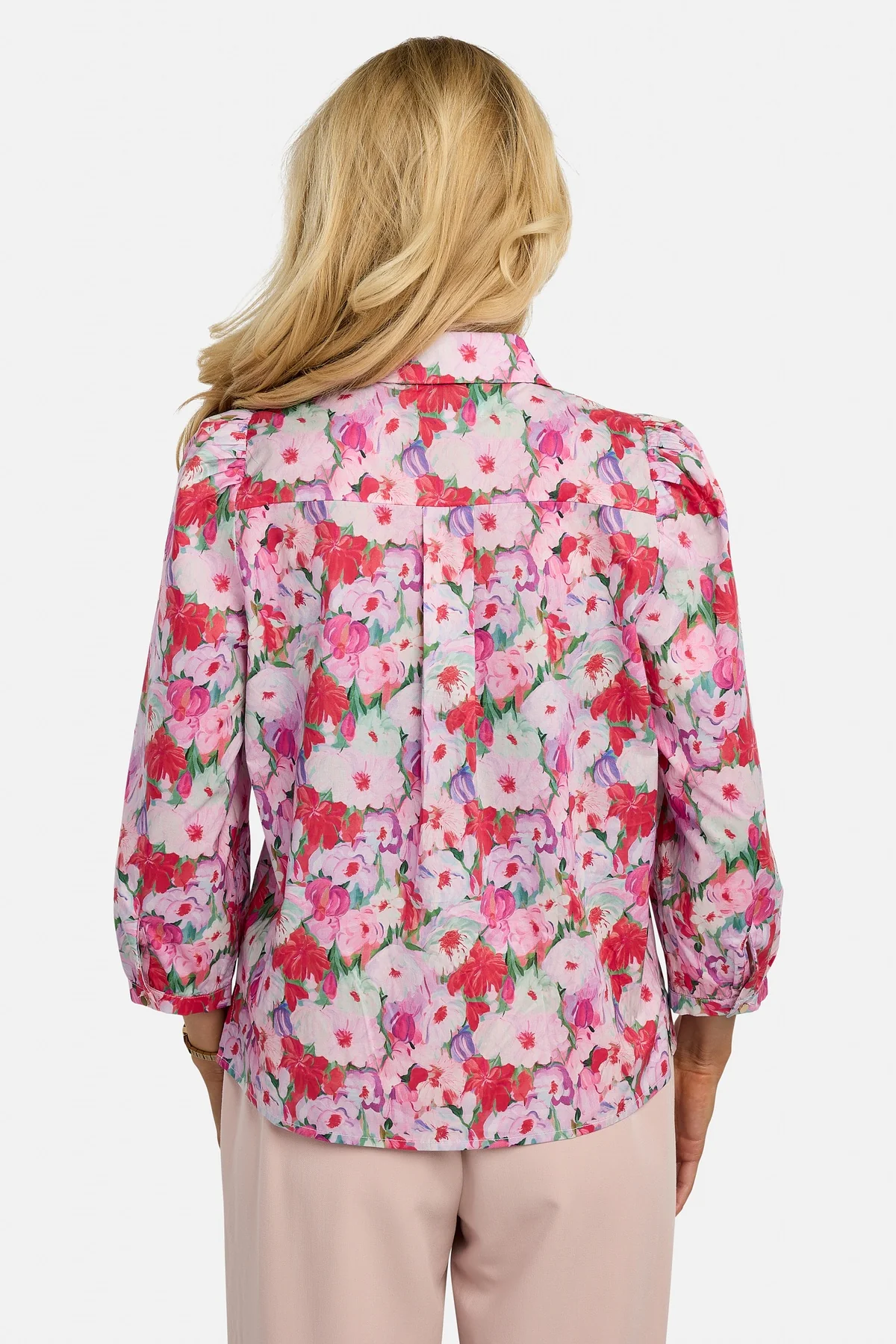 Flora Blouse | Painted Pink Flower | Bluse fra Liberté - Image 4