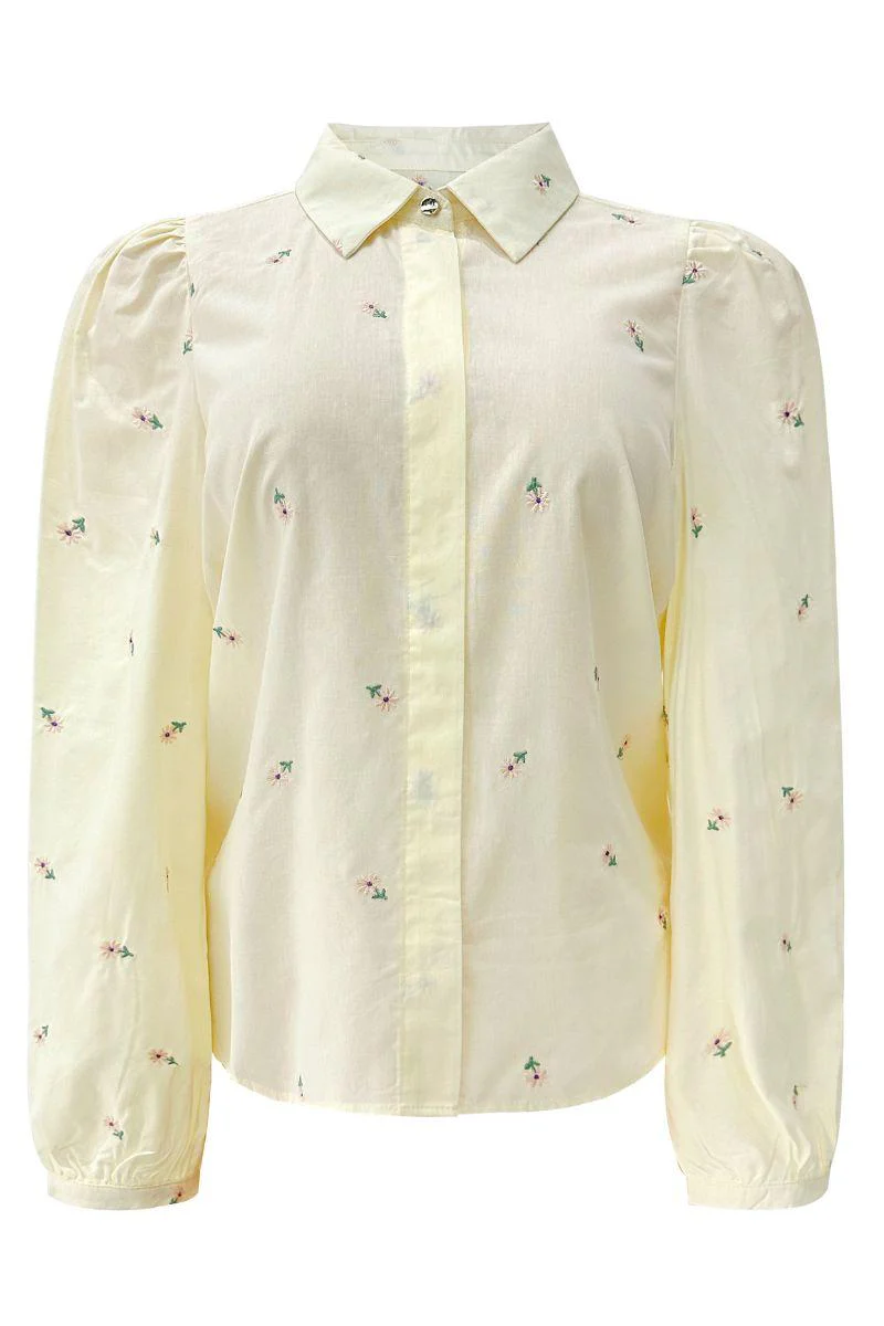 Flora Ls Blouse | Ivory Rose Flower | Skjorte fra Liberté - Image 2